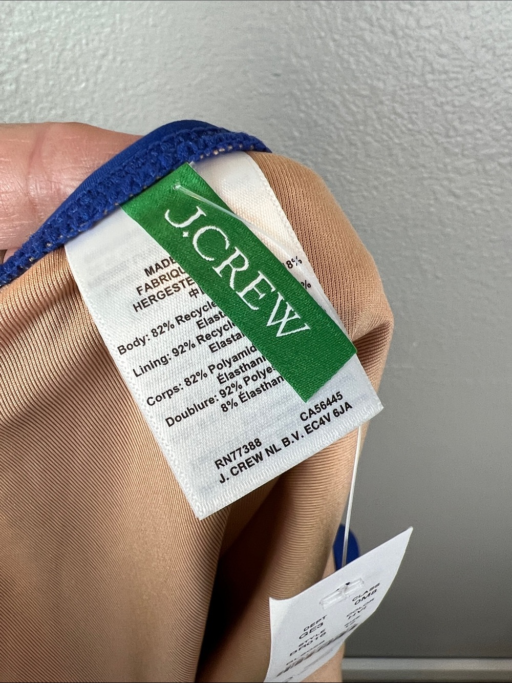 NWT J. Crew Crossback Swimsuit One Piece Blue 12 - Picture 8 of 12